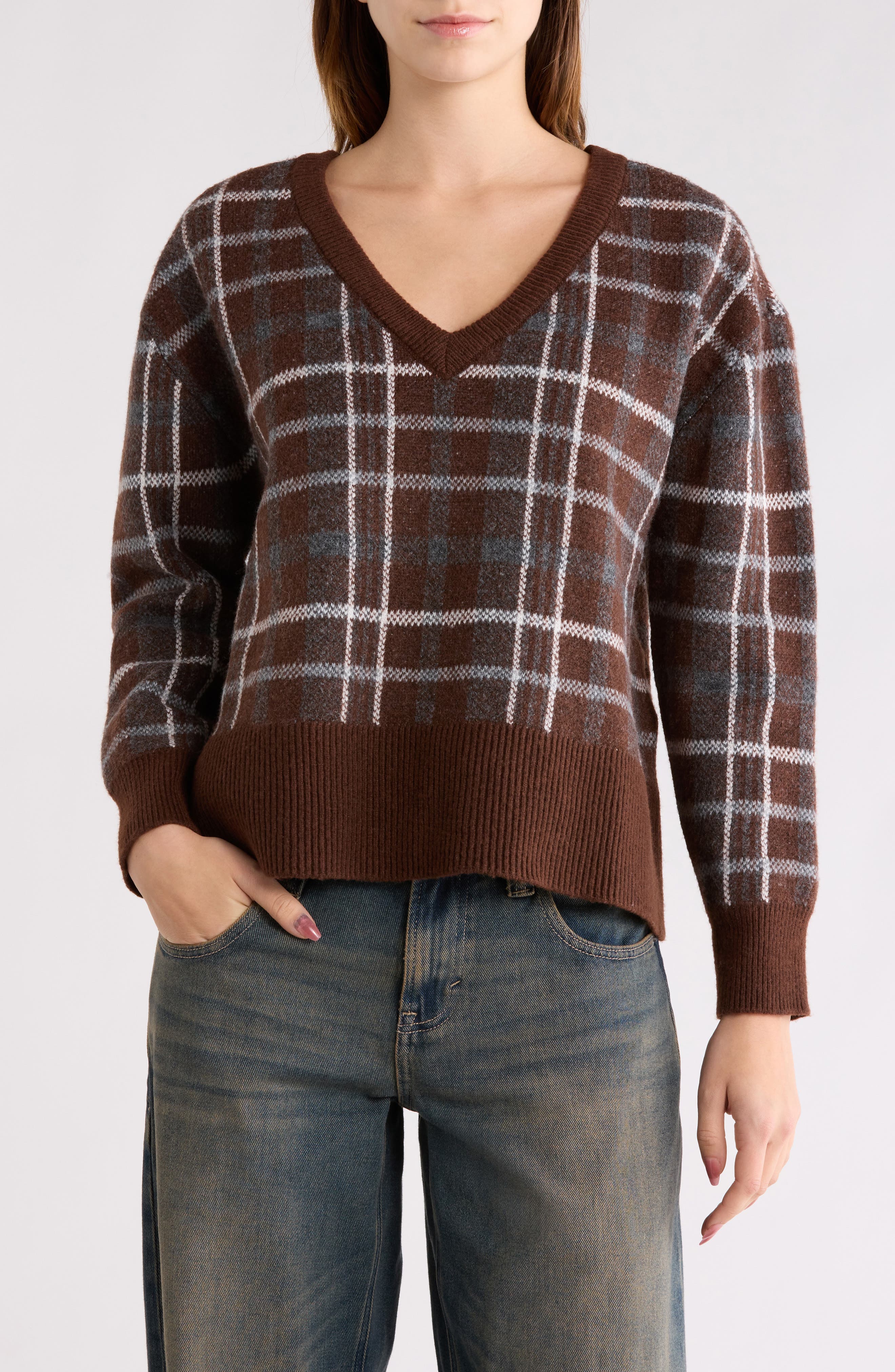 PacSun Eliza Plaid Sweater