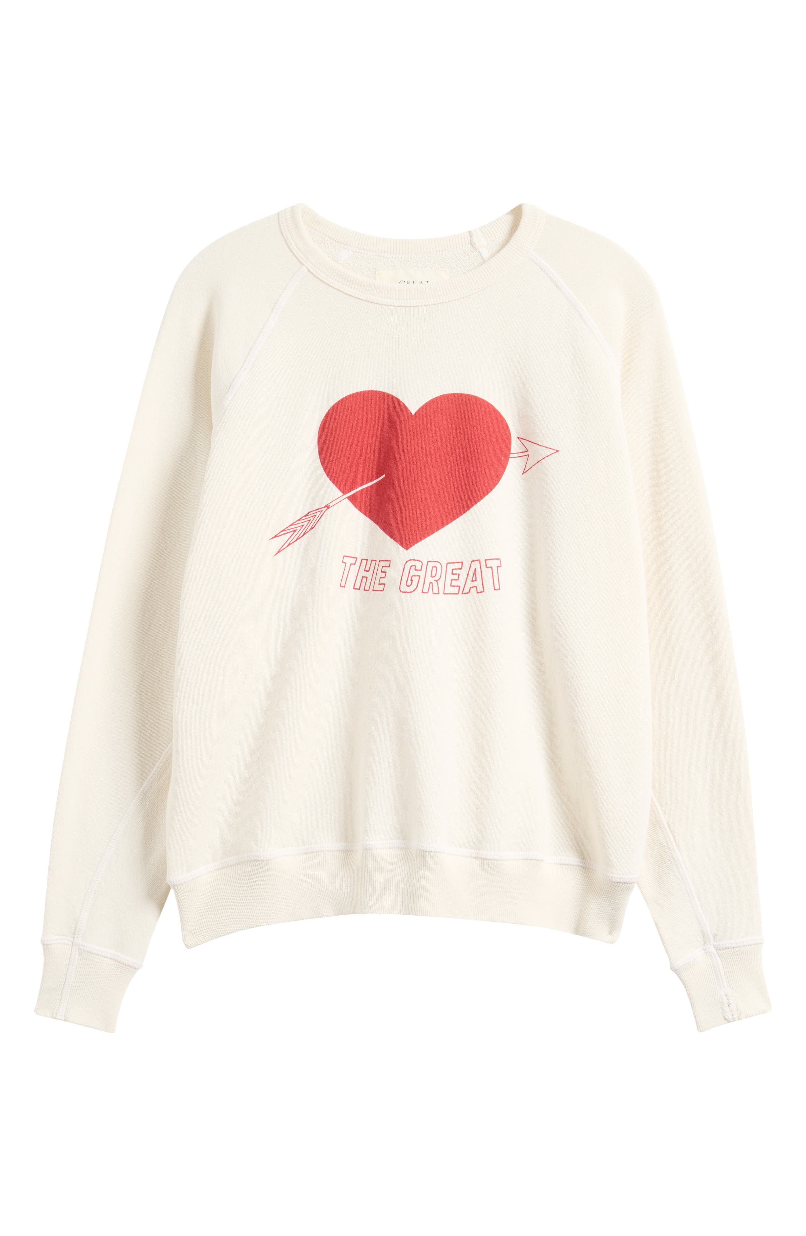 THE GREAT. The College Heart Graphic Sweatshirt (Women) | Nordstrom