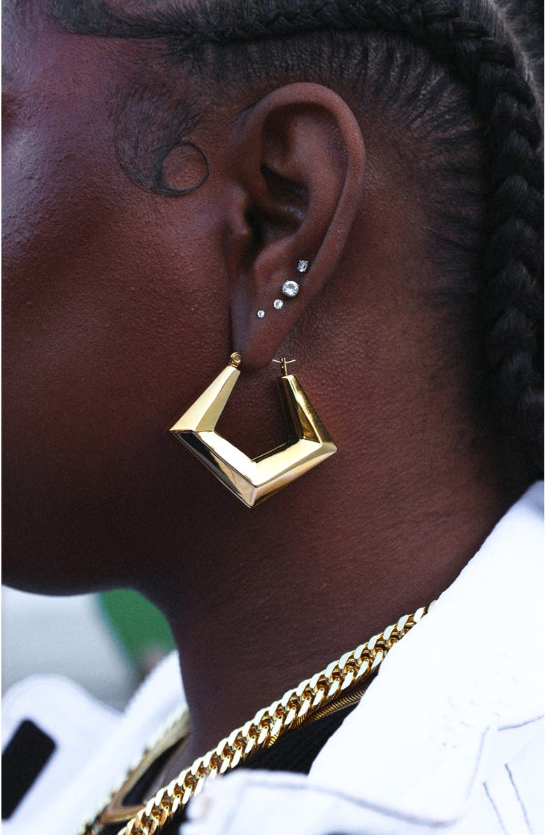 Sucré Couture Mona Lisa Door Knocker Earrings, Alternate, color, Gold