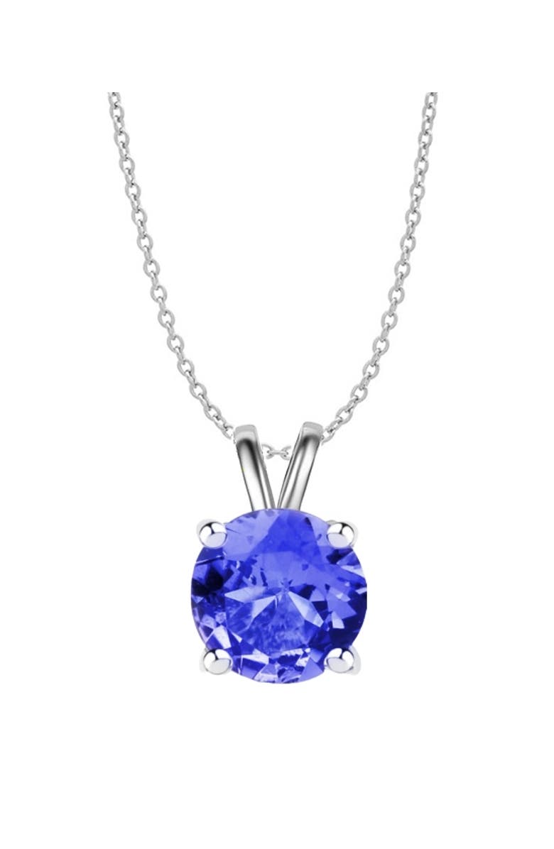 Donatello Gian Sterling Silver Created Tanzanite Necklace, Main, color, Silver