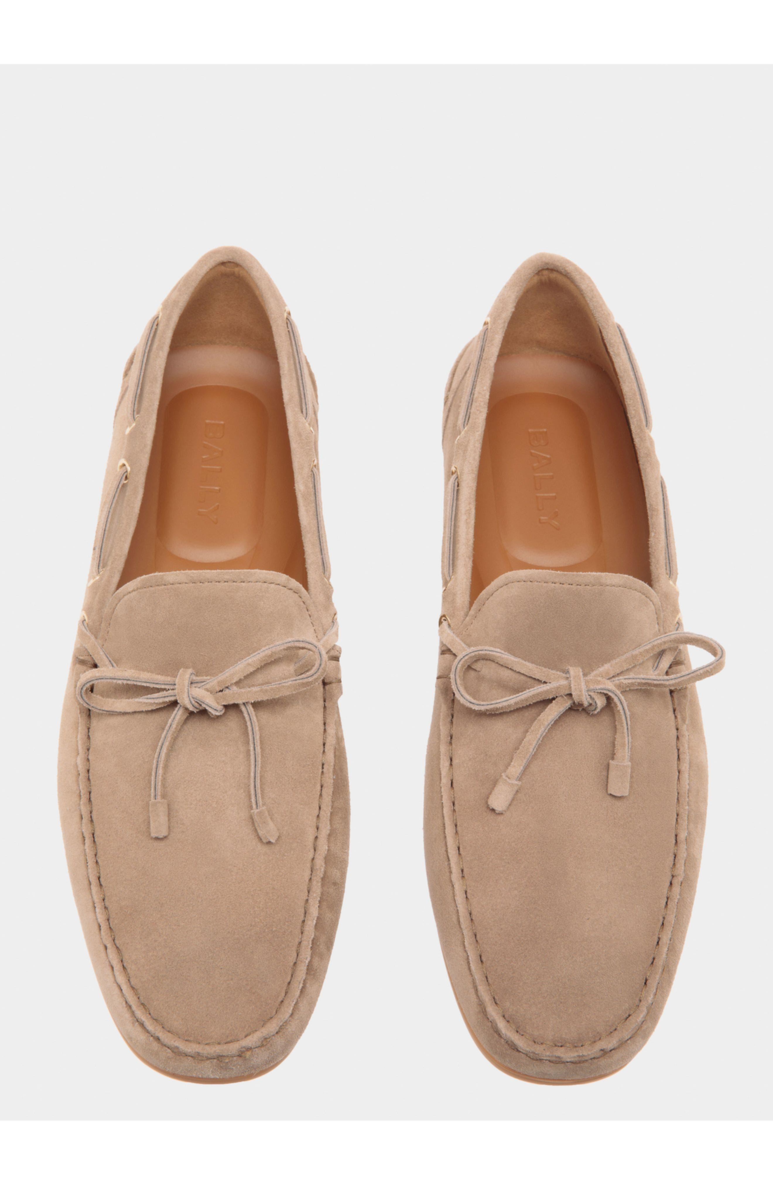 Bally Clay Driver in Calf Suede, Alternate, color, Natural