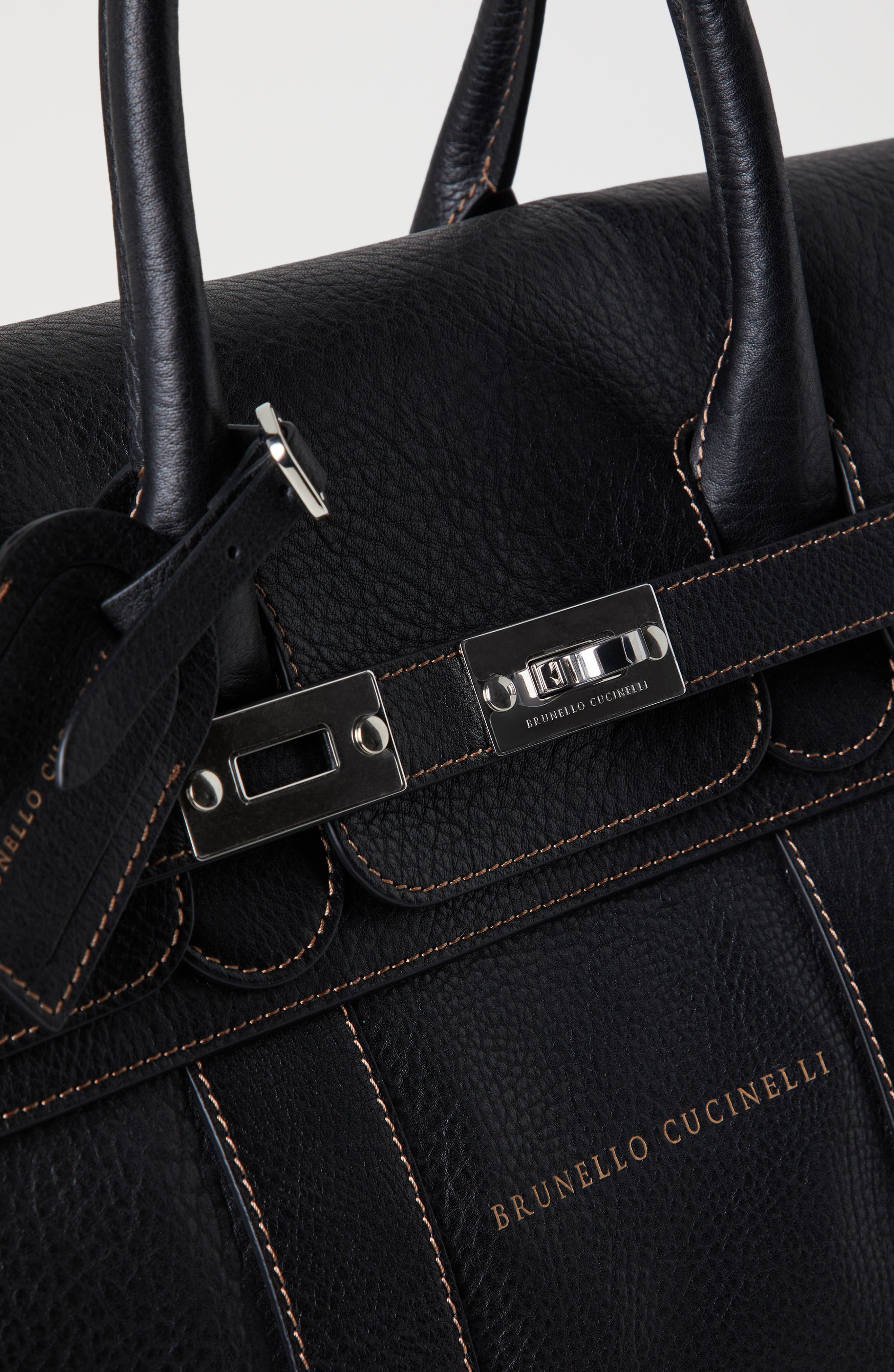 Brunello Cucinelli Country bag, Alternate, color, Black