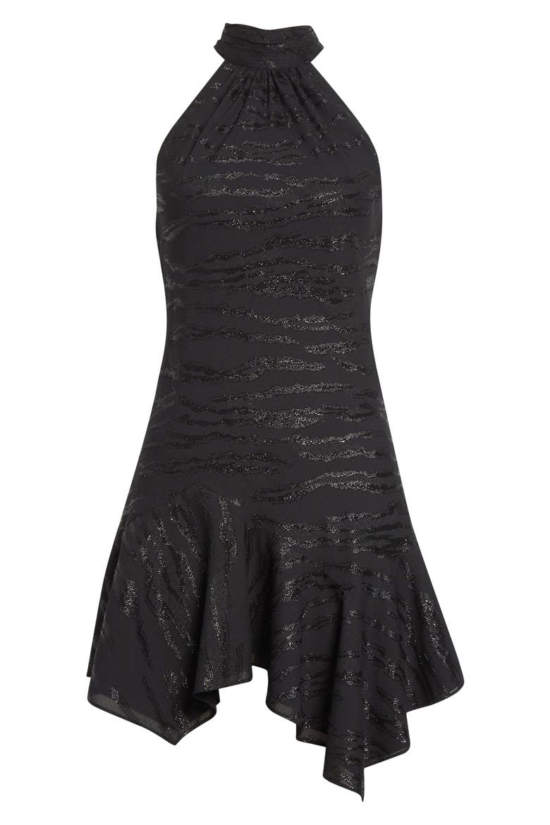 Nari Metallic Sleeveless Minidress, Alternate, color, BLACK LUREX