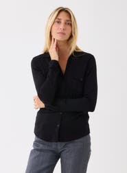 Majestic Filatures Soft Touch Long Sleeve Pocket Shirt