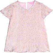 BISBY Kids' Metallic Crinkle Top
