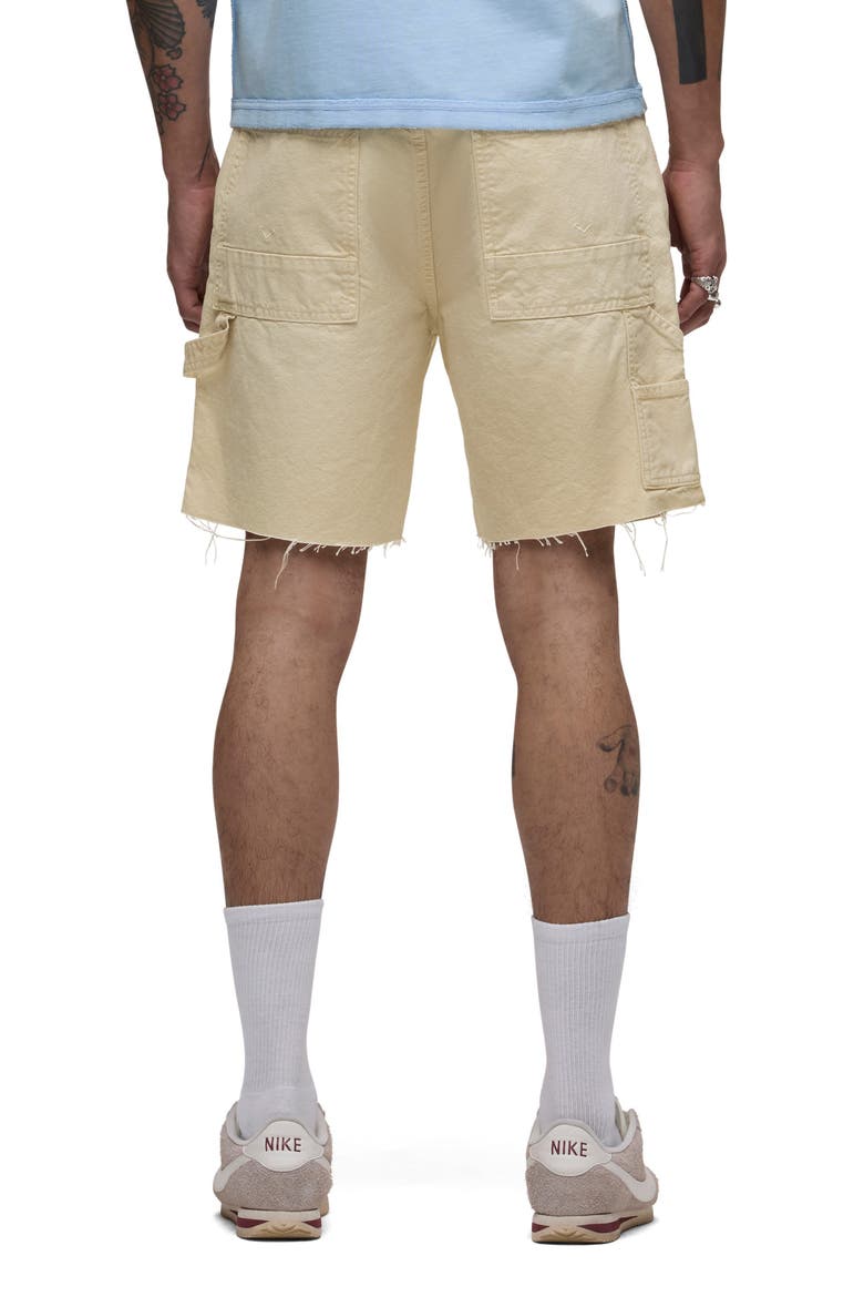 Cutoff Cotton Twill Carpenter Shorts, Alternate, color, DUSTY SAND