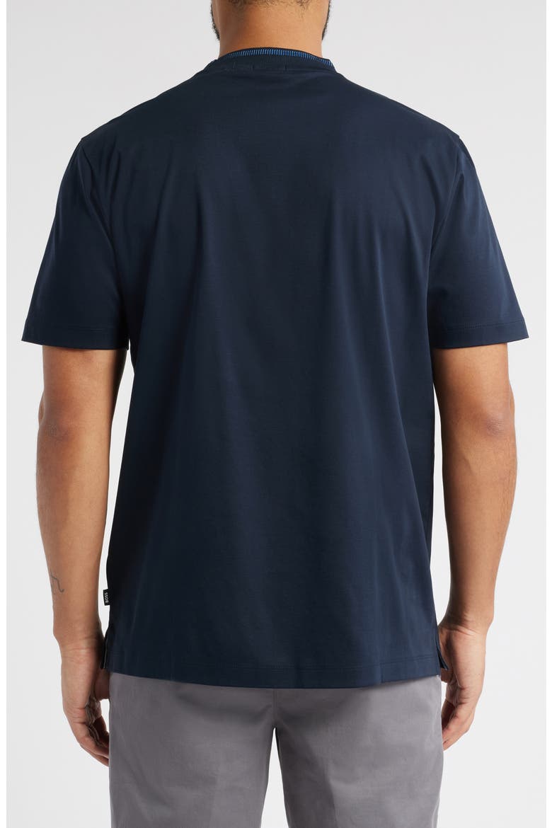Tessler Tipped Cotton Crewneck T-Shirt, Alternate, color, DARK BLUE
