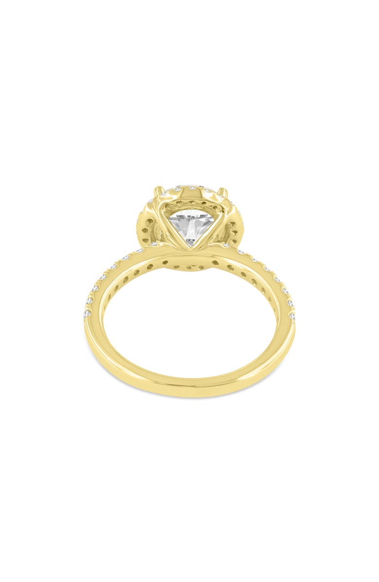 LuvMyJewelry Niri 14K Yellow Gold Round Lab Grown Halo Cathedral Diamond Ring - 2.45 Ct, Alternate, color, 14K Yellow Gold
