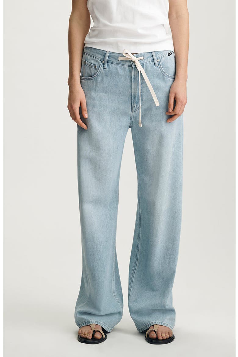 Nella Wide Leg Drawstring Jeans, Main, color, BLEACHED WELL BLUE