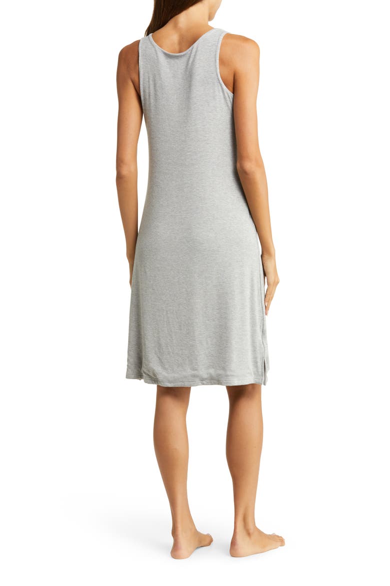 Rib Knit Nightgown, Alternate, color, GREY