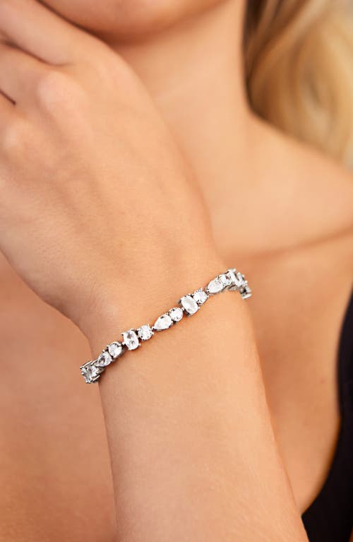Sterling Forever Wyatt Cubic Zirconia Tennis Bracelet In Neutral