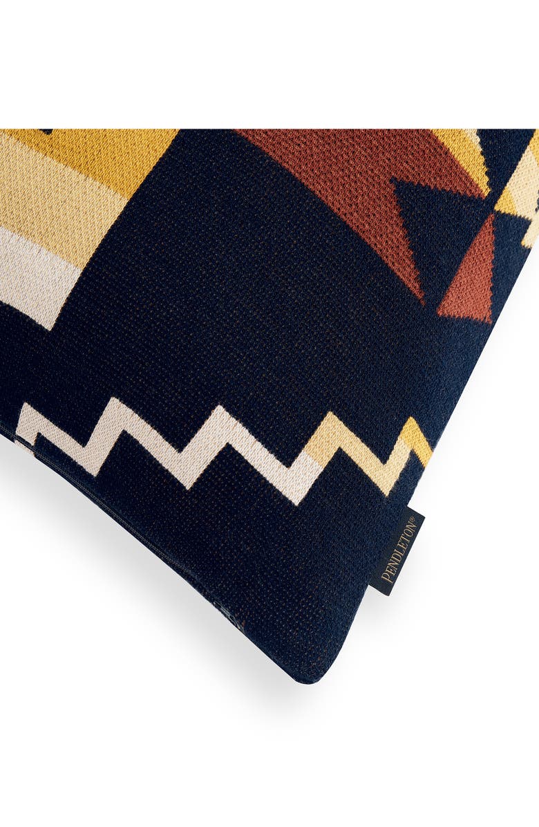 Pendleton Cotton Knit Accent Pillow, Alternate, color, Black