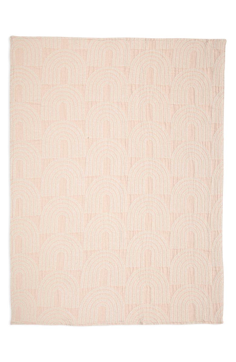 CRANE BABY Jacquard Cotton Blanket, Alternate, color, Pink
