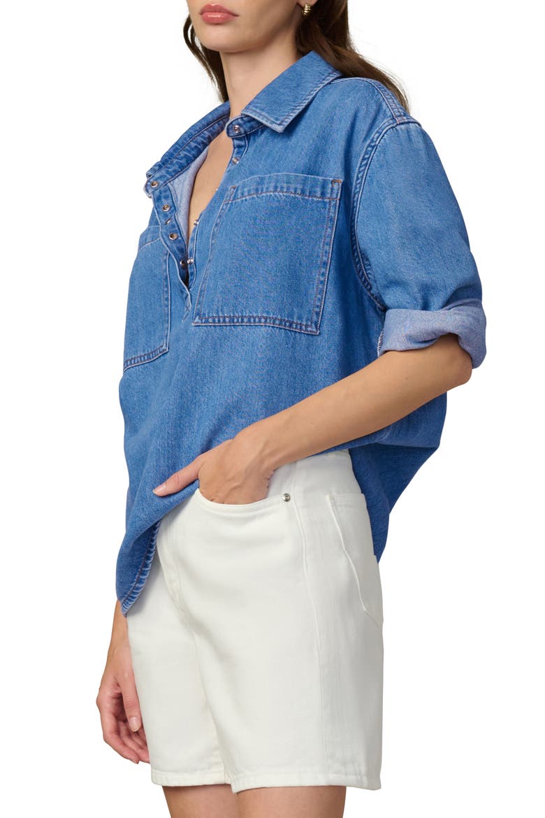 Easy Denim Popover Shirt, Main, color, NOTABLE