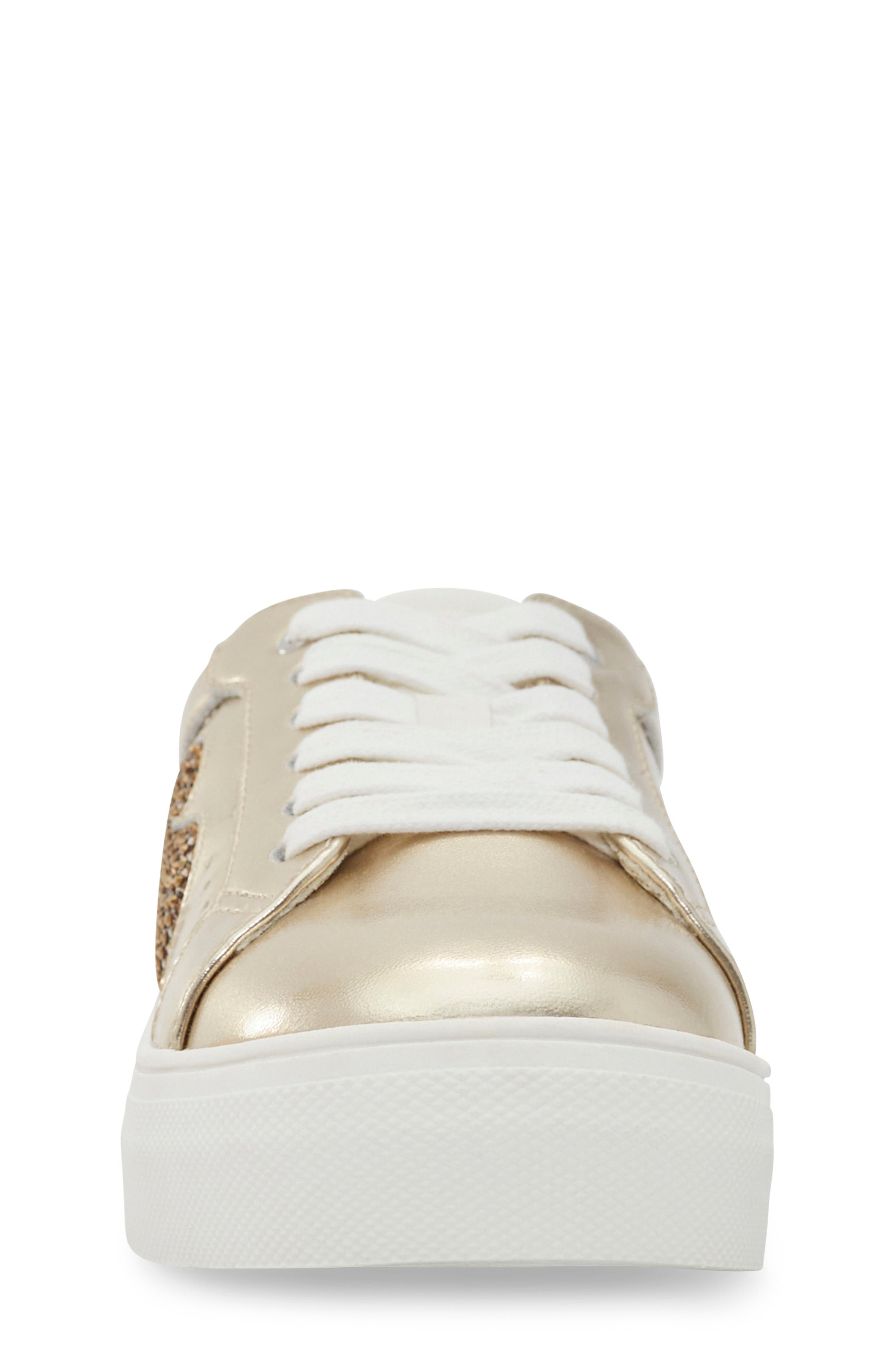 Kurt Geiger London Kids
 Mini Luckson Heart Platform Sneaker, Alternate, color, Gold