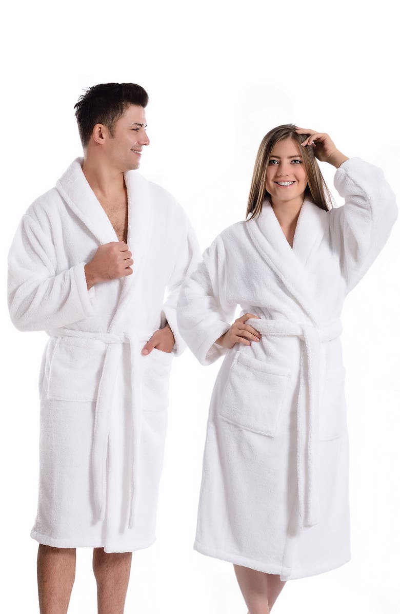 Linum Home Textiles Super Plush Bathrobe, Main, color, White