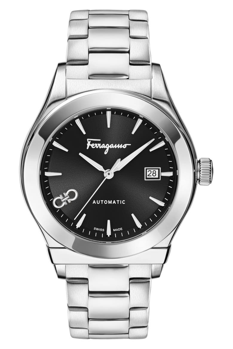 1927 Automatic Bracelet Watch, 42mm, Main, color, BLACK/ STAINLESS STEEL