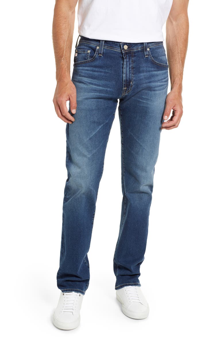Everett Slim Straight Leg Jeans (Nordstrom Exclusive), Main, color, 7 YEARS GLENVIEW