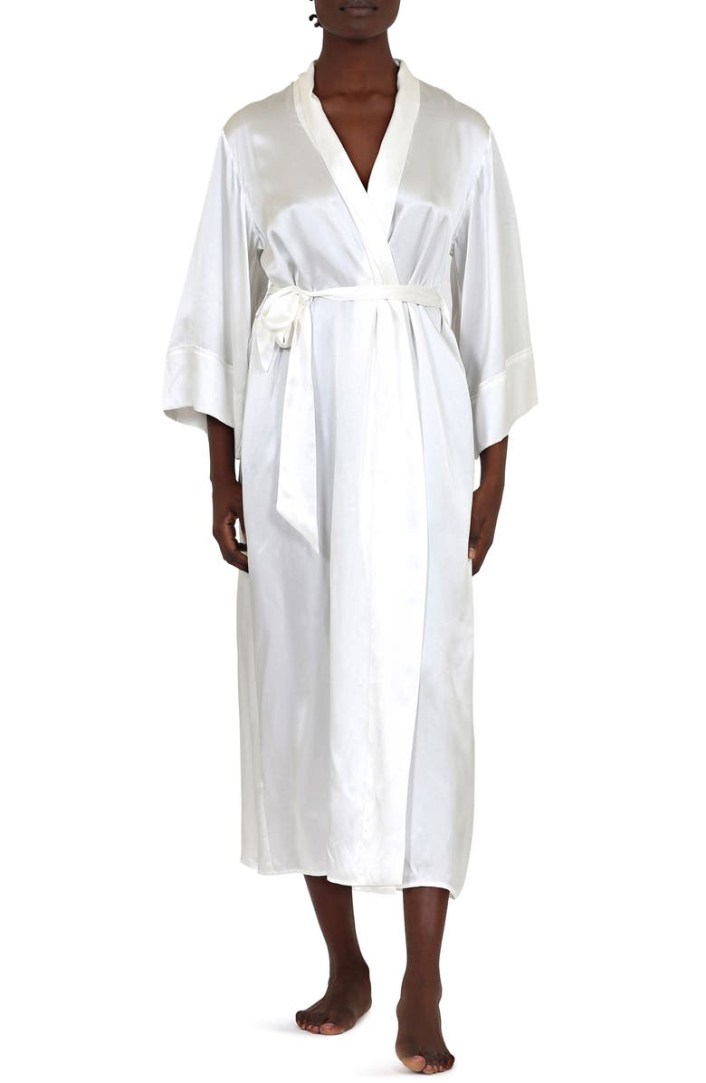 Papinelle Celine Silk Robe, Main, color, Ivory