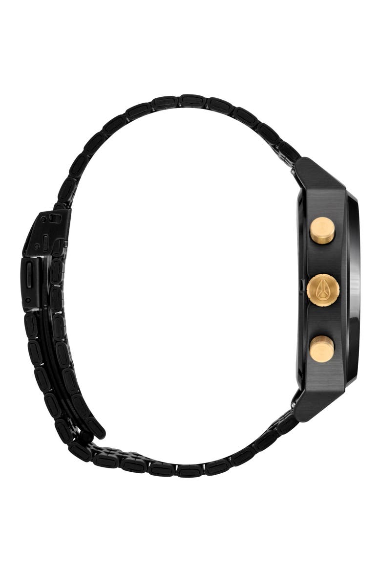 Time Teller Chronograph Bracelet Watch, 40mm, Alternate, color, BLACK / BLACK / GOLD