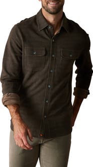The Normal Brand Textured Knit Long Sleeve Button-Up Shirt