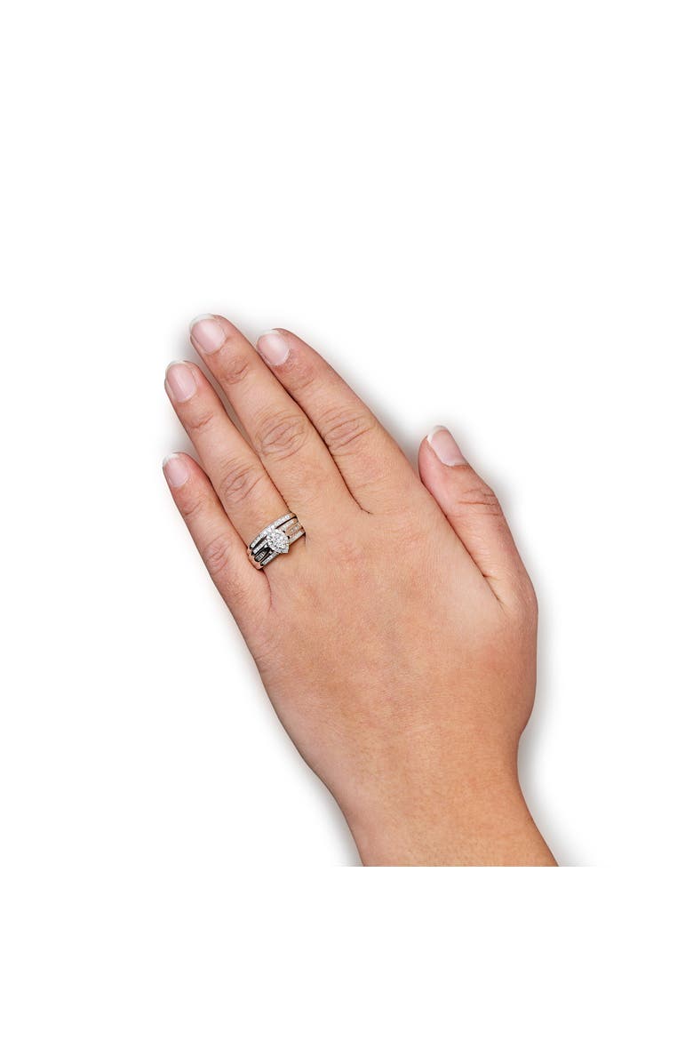 Silver 1/2 Cttw Diamond Engagement Bridal Set, Alternate, color, White