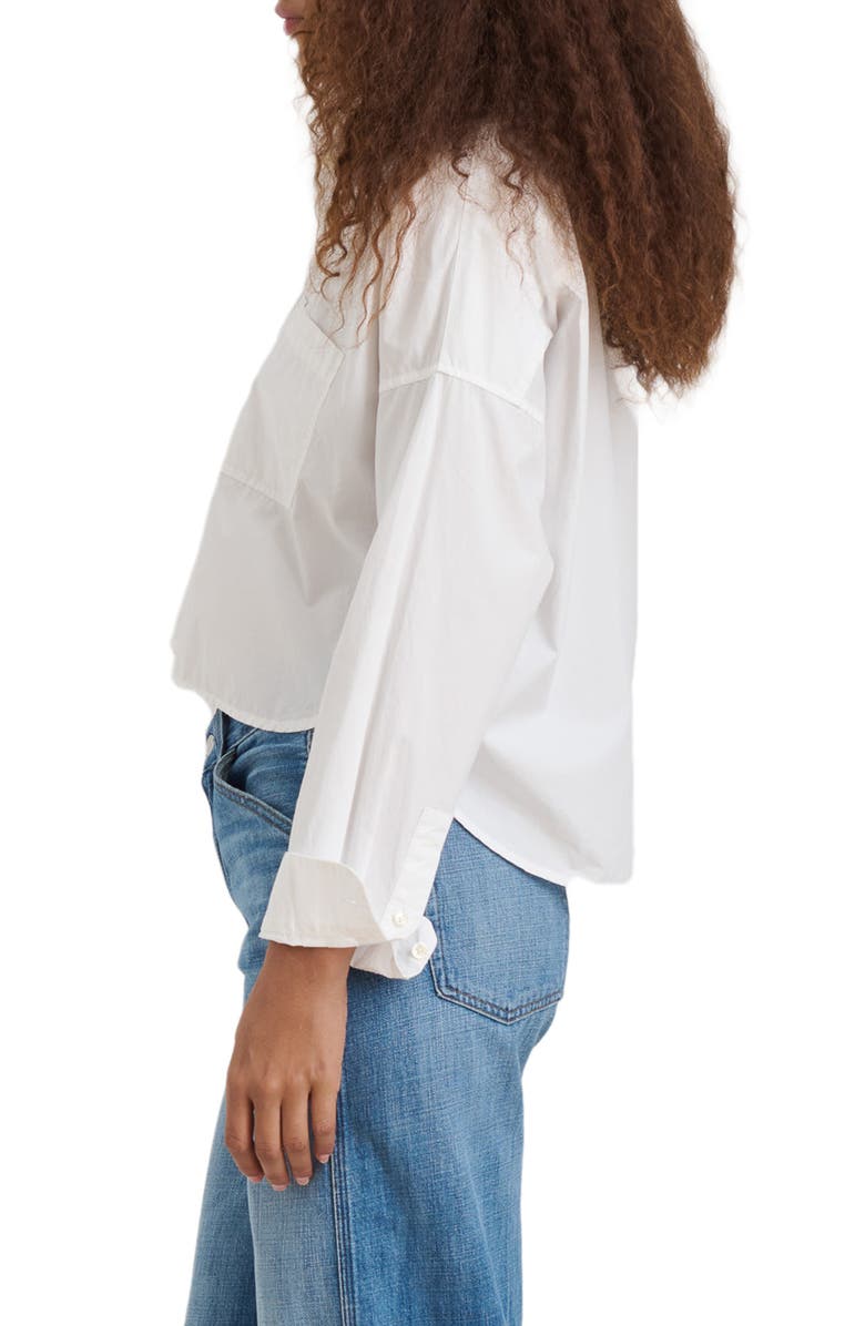 Alex Mill Cropped Button Front Shirt, Alternate, color, White