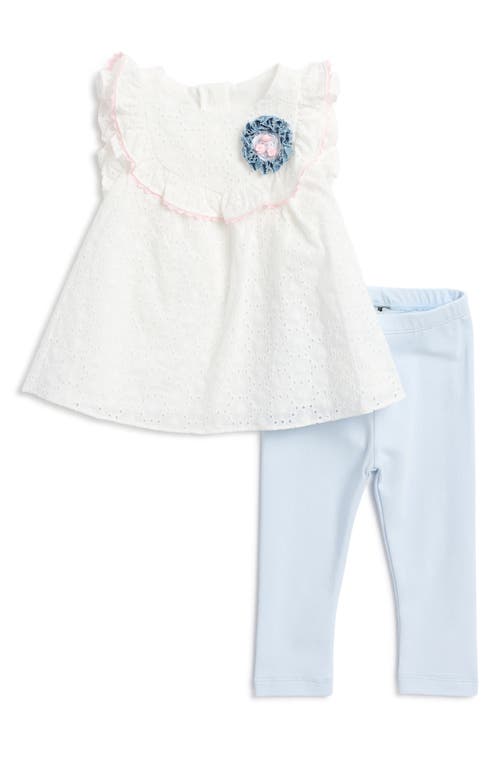 PIPPA & JULIE PIPPA & JULIE ARIA EYELET PEPLUM TOP & LEGGINGS SET