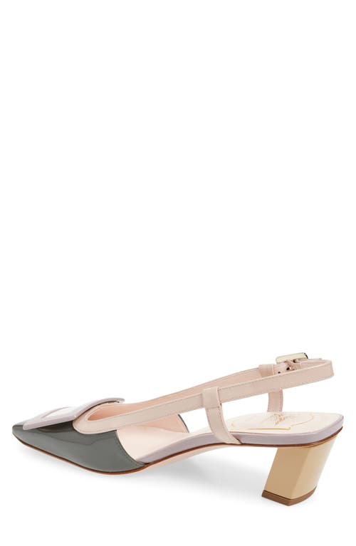 Shop Roger Vivier Belle Vivier Slingback Pump In Dark Grey