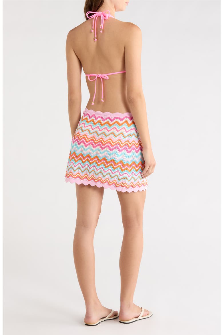 Essential Scalloped Trim Cover-Up Sarong, Alternate, color, SUNSET WAVE
