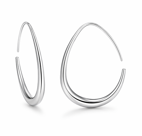 Silver Hampton Hoops