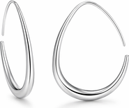 Erin McDermott Jewelry Silver Hampton Hoops
