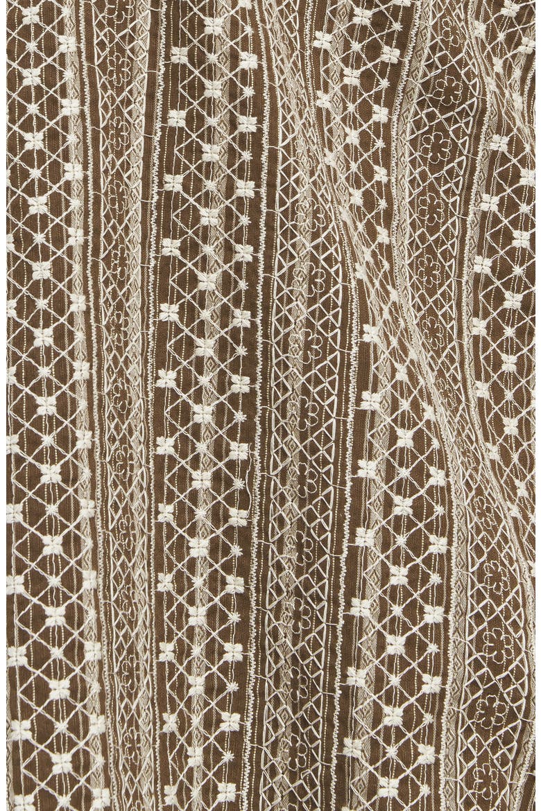 Textured Long Sleeve Dress, Alternate, color, BROWN