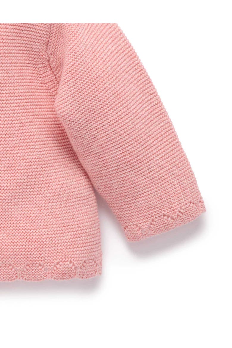 Crochet Collar Cardigan, Alternate, color, Blush Melange