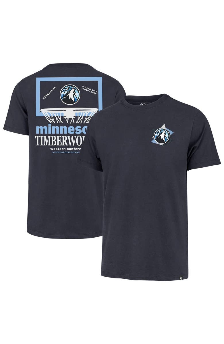 '47 Men's '47  Navy Minnesota Timberwolves City Edition Backboard T-Shirt, Alternate, color, Navy
