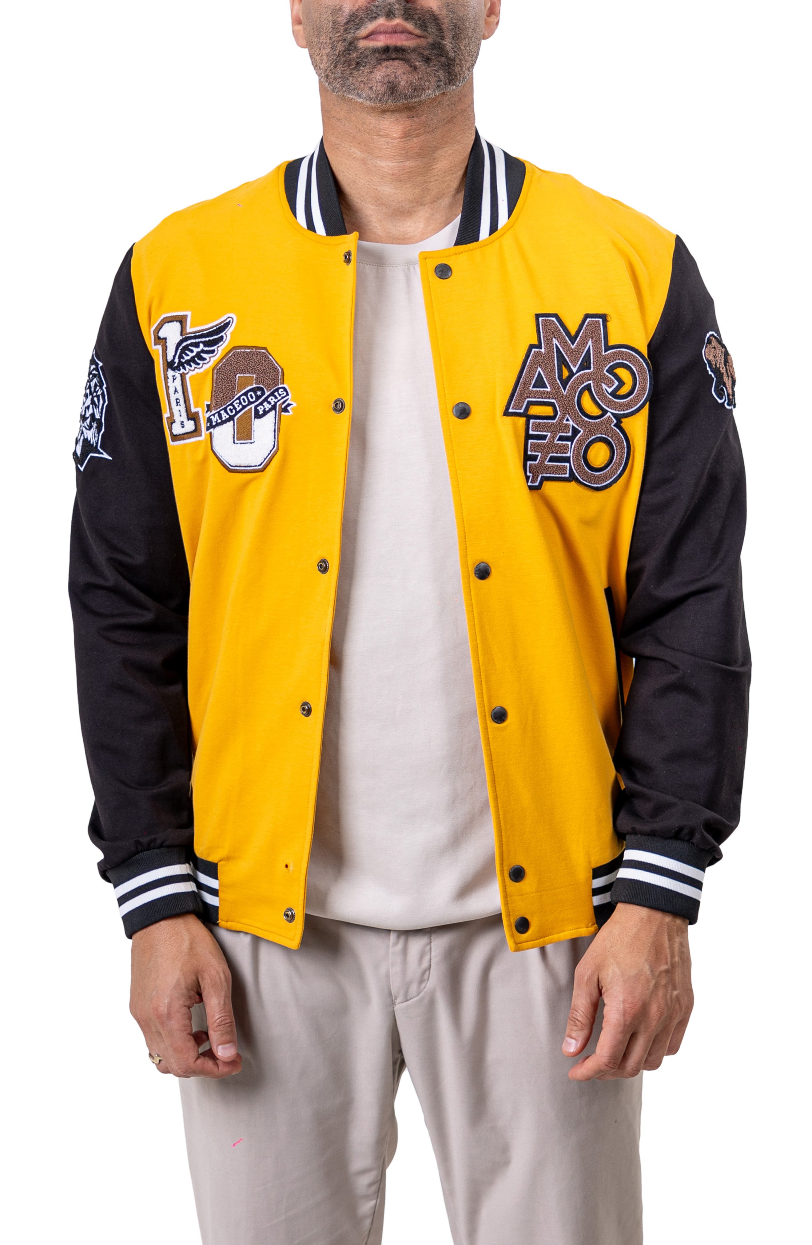 Varsity222 Brown Bomber Jacket