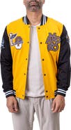 Maceoo Varsity222 Brown Bomber Jacket