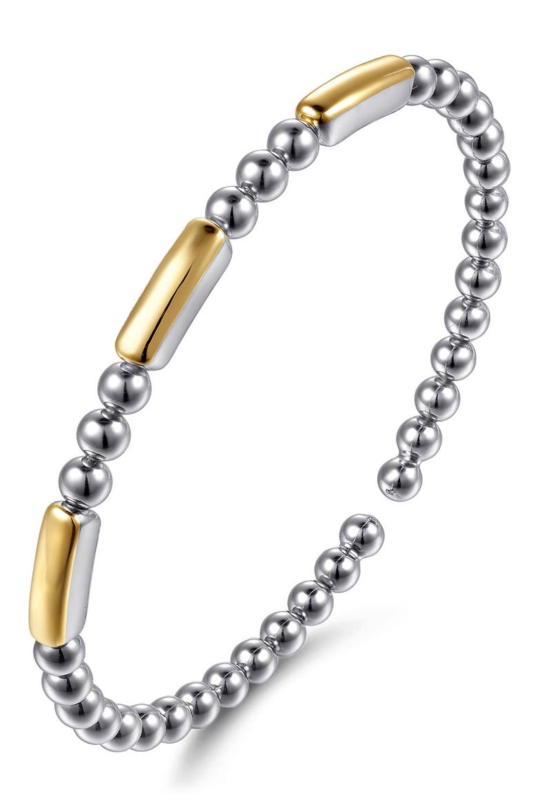 Bujukan 14k Gold and Sterling Silver Bangle, Alternate, color, STERLING / 14K YELLOW GOLD