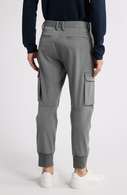 Hugo Boss Hugo Glavin Pleated Cargo Joggers In Open Grey