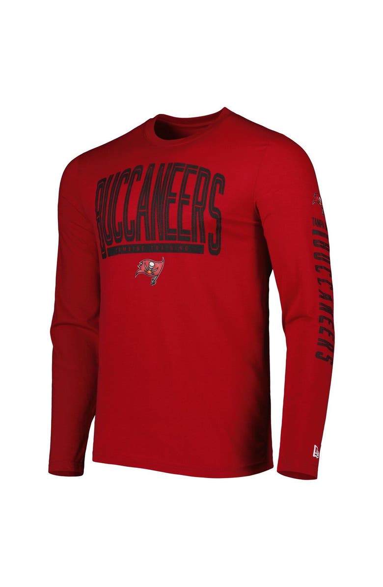 New Era Men's New Era Red Tampa Bay Buccaneers Combine Authentic Home Stadium Long Sleeve T-Shirt, Alternate, color, 