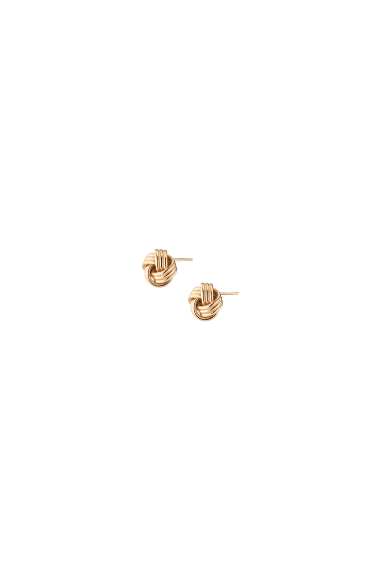 Gold Knot Stud Earrings, Alternate, color, 14k Yellow Gold