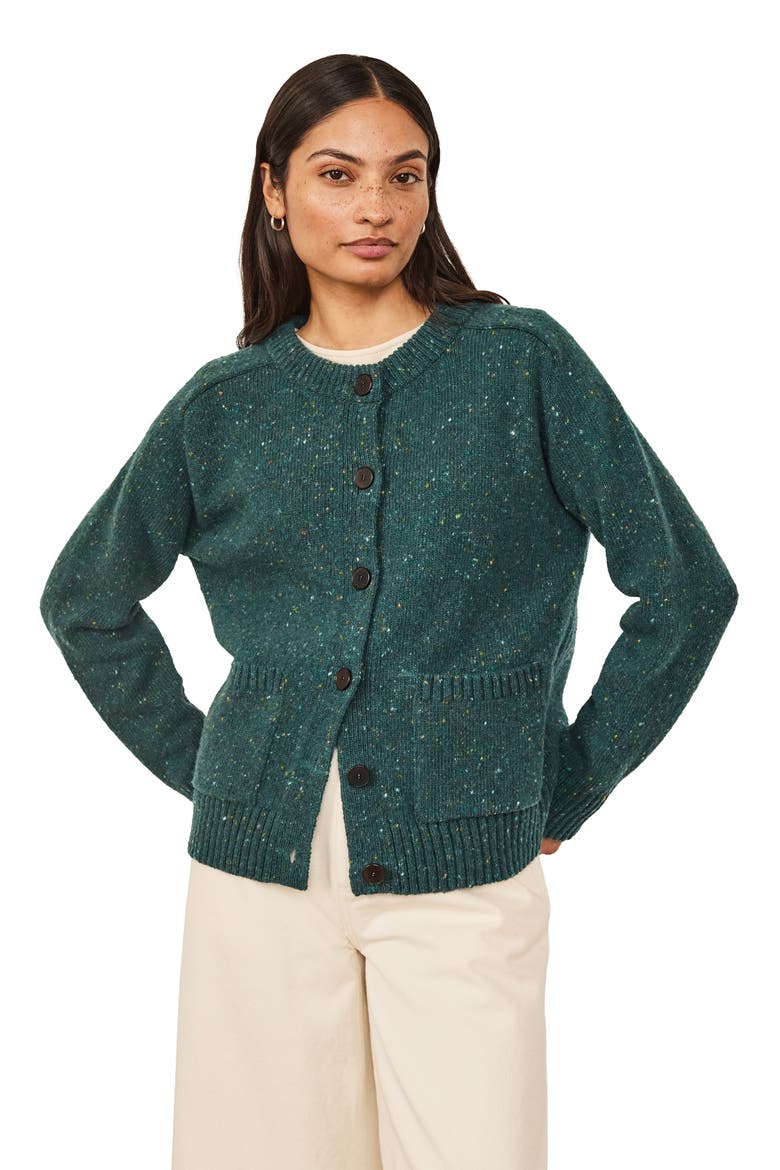 Donegal Boxy Cardigan, Main, color, Dark Icelandic Blue