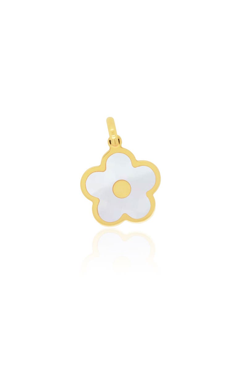 The Lovery Fine Jewelry Mother of Pearl Cherry Blossom Charm, Main, color, Mother Of Pearl