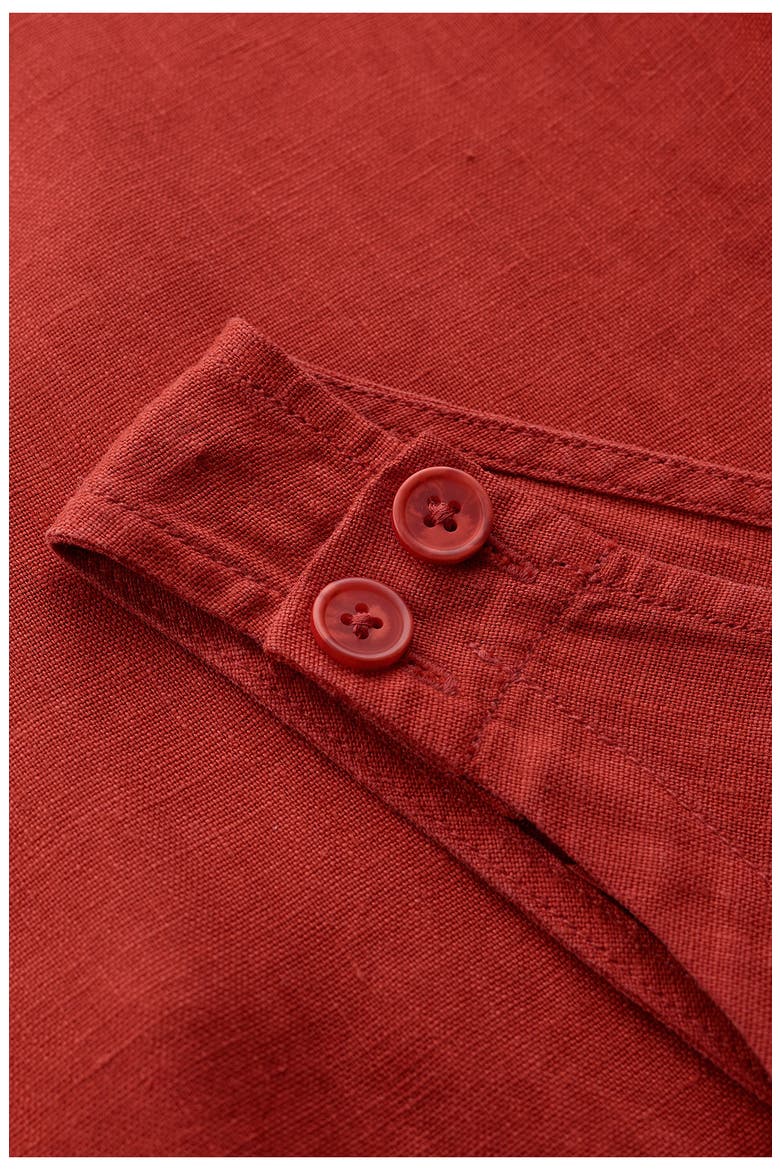 Salt Air Wide Leg Linen Jumpsuit, Alternate, color, CARNELIAN