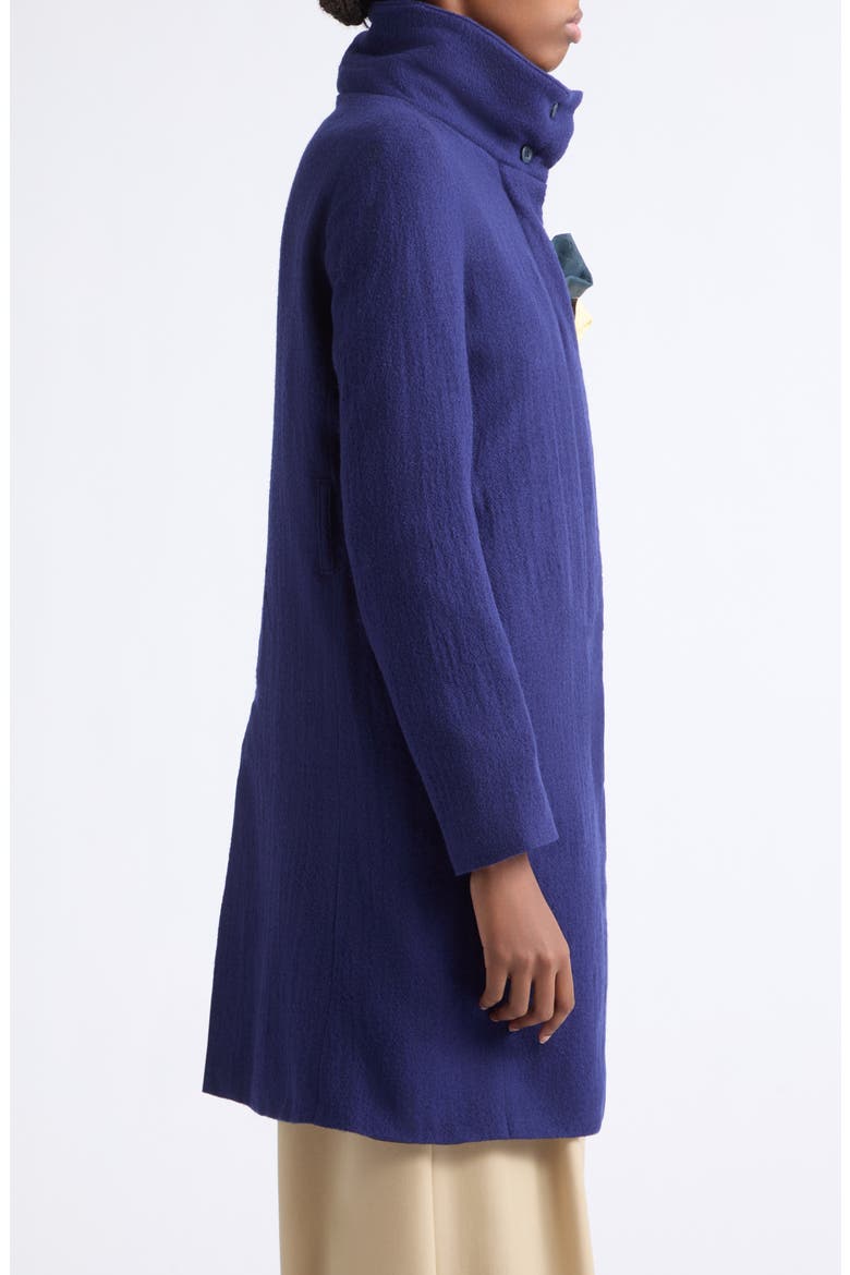 High Neck Wool Jacket, Alternate, color, ROYAL BLUE