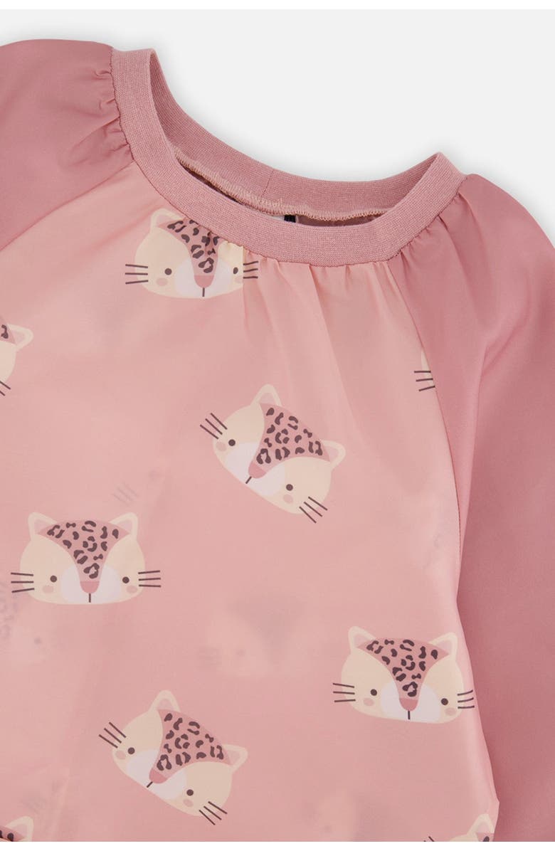 Deux par Deux Leopard Functional School Apron, Alternate, color, Pink Leopard Print