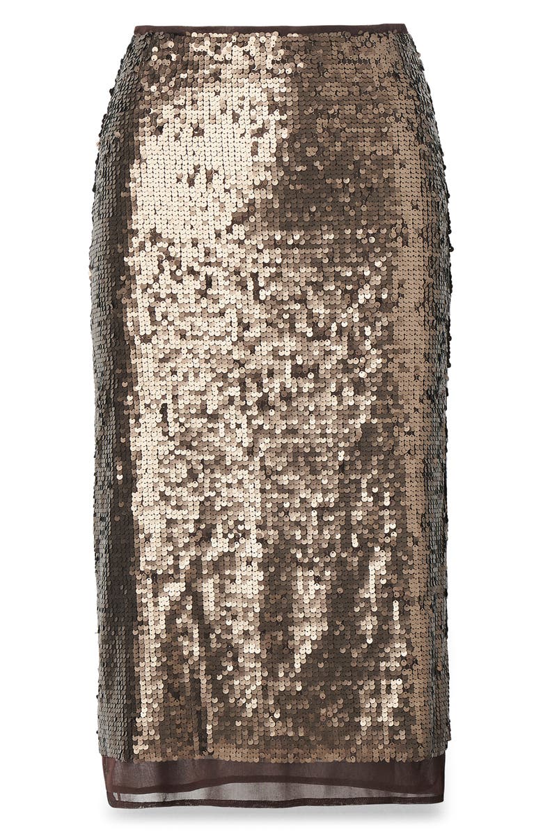 rag & bone Lucy Sequin Pencil Skirt, Alternate, color, Coffee