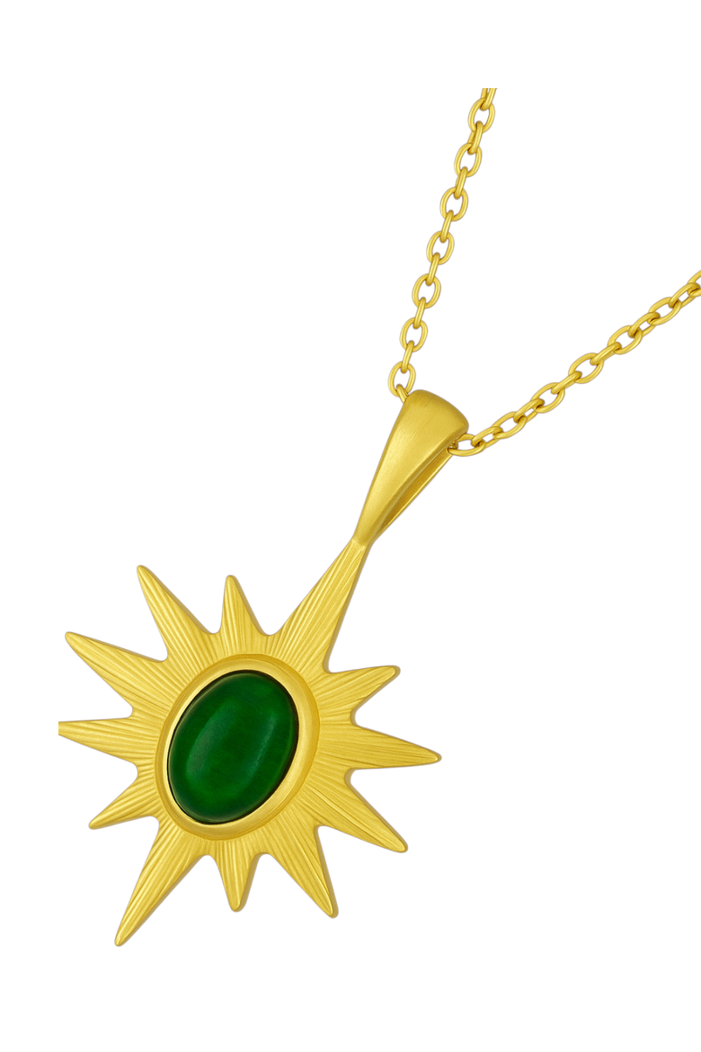 Onyx Star Necklace, Alternate, color, Gold