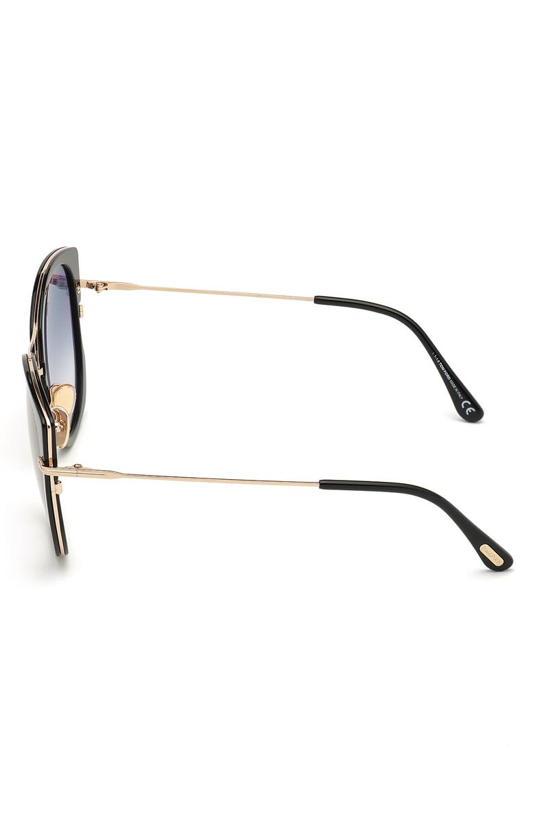 TOM FORD Joey 56mm Cat Eye Sunglasses, Alternate, color, 