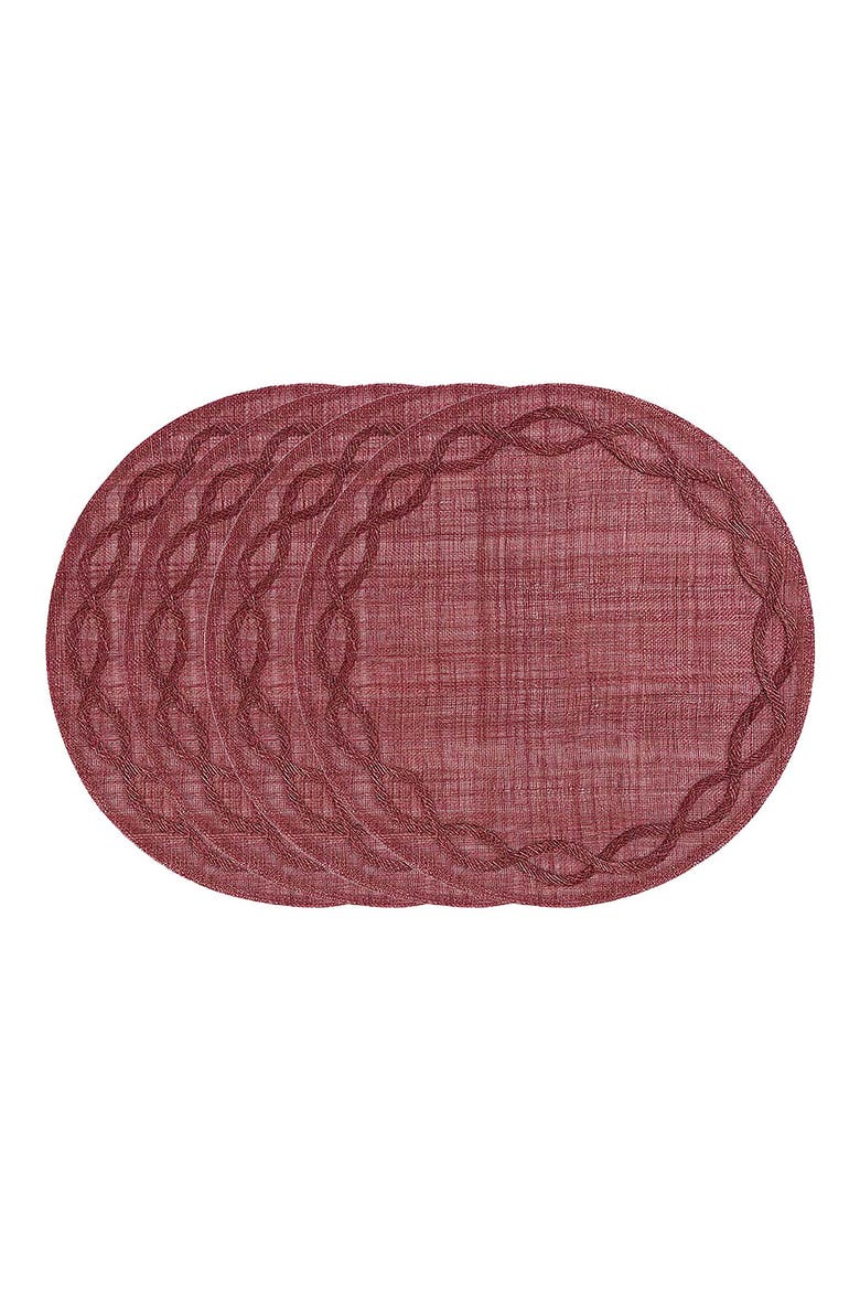 Tuileries Garden Set of 4 Placemats, Main, color, MULBERRY